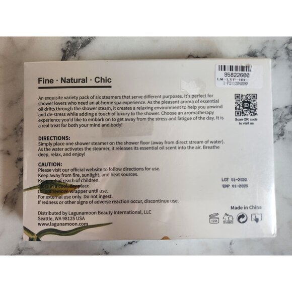 Laguna Moon Shower Steamers Gift Set 6 Pieces Essential Oils & Floral Scents - Picture 2 of 3